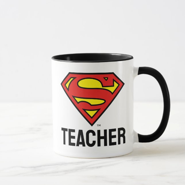 Mug Enseignant Superman S-Shield | Logo Superman (Droite)