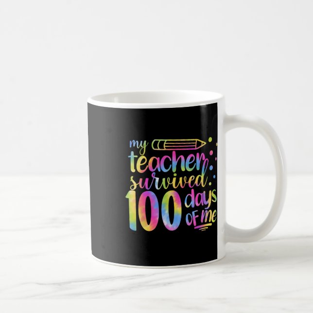 Mug Enseignant Survived 100 Jours de moi 100e jour éco (Droite)