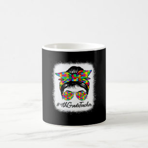 Mug Enseignante de 4e année Chignon Méssé Femmes Sensi