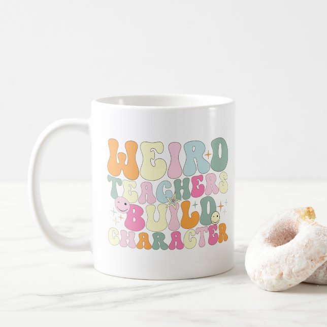 Mug Enseignants Bizarres Construisent un Caractère Ens (Avec donut)