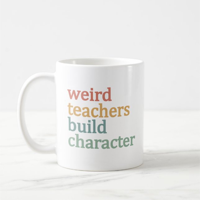 Mug Enseignants Bizarres Forment le Caractère Professe (Gauche)