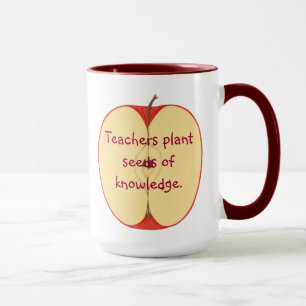 Mug Enseignants de pomme tranchée Plante graines de bo