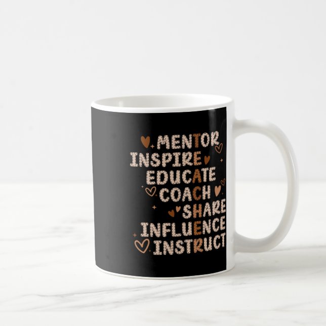 Mug Enseignants Mentor Inspirer Educer Coach Partager  (Droite)