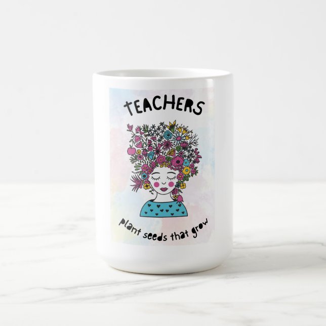 Mug Enseignants Plante Graines Enseignant Merci Cadeau (Centre)