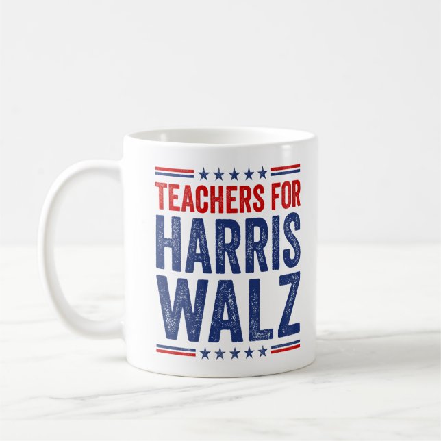 Mug Enseignants pour l'élection de Kamala Harris Walz  (Gauche)