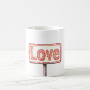Mug Enseigne d'amour rouge néon