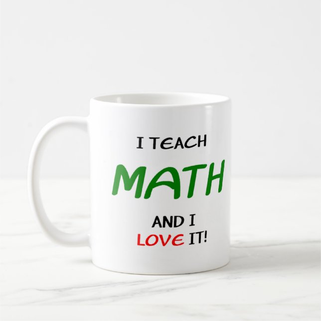 Mug enseignement des mathématiques et amour (Gauche)