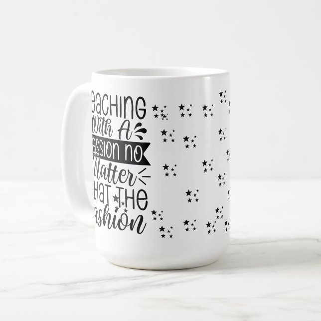 Mug Enseigner avec passion - Enseignant motivant (Devant gauche)