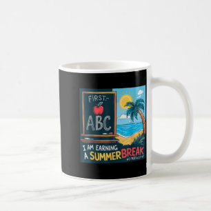 Mug Enseigner d'abord puis plage Pause estivale Prof S