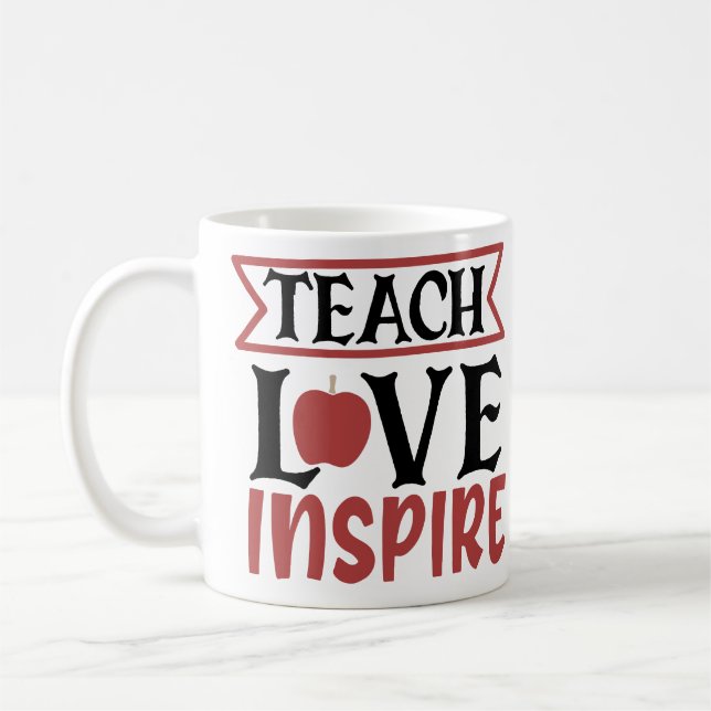 Mug Enseigner l'amour inspiré  (Gauche)
