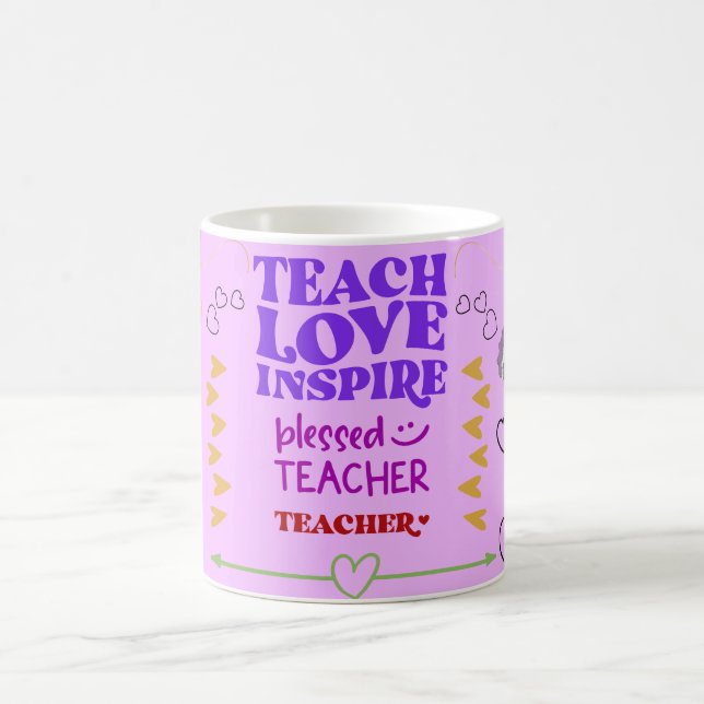 Mug enseigner l'amour inspirer enseignant béni (Centre)