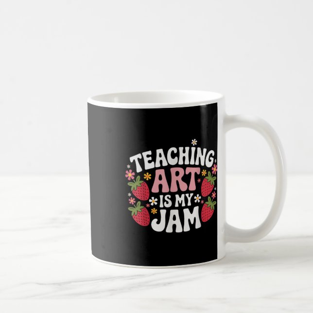 Mug Enseigner L'Art Est Mon Jam Retro Amusant Art Teac (Droite)