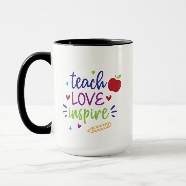 Mug Enseigner l'inspiration d'amour | Inspirer cadeau  (Gauche)