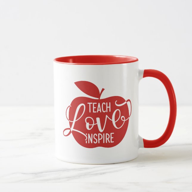 Mug Enseignez l'amour inspirent (Droite)