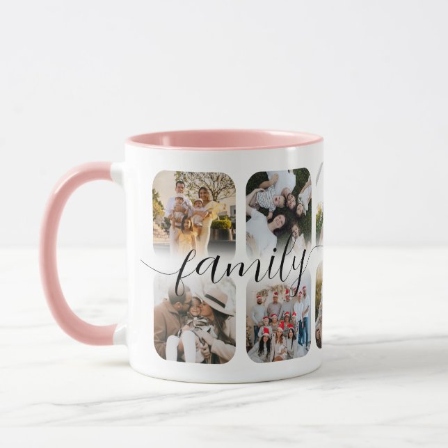 Mug Ensemble cadeau de dix photos de famille (Gauche)