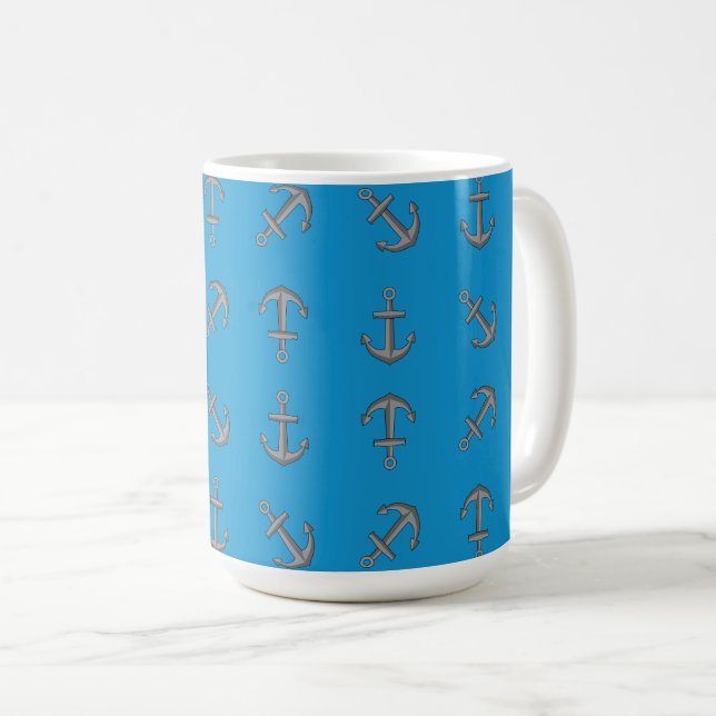 Mug Ensemble d'Ancres pour bateaux à cartons (Devant droit)