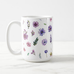 Mug Ensemble de cottage à l'aquarelle de fleurs de pri