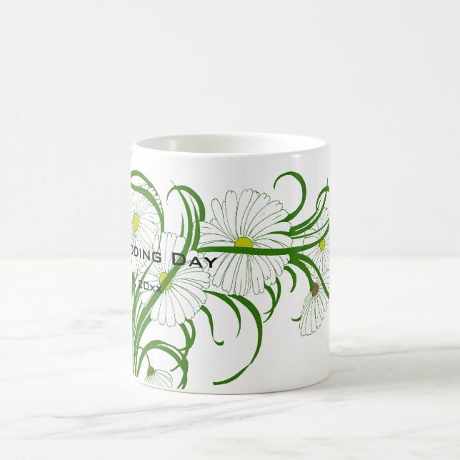 Mug Ensemble de mariage Fleurs de Marguerite de Gerber (Centre)