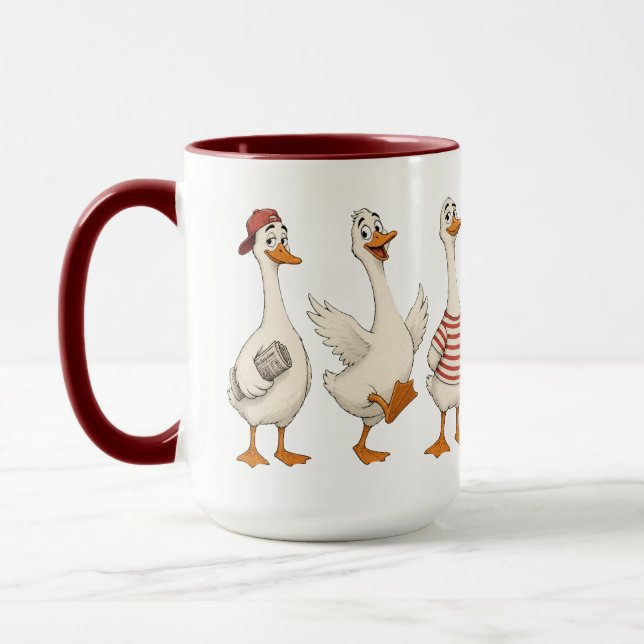 Mug Ensemble de personnages d'oie drôle (Gauche)