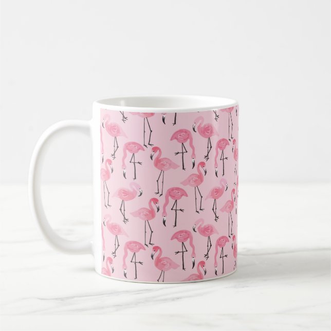 Mug Ensemble flamingo rose, motif d'été tropical vin (Gauche)