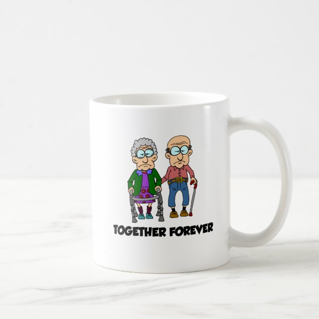 Mug Ensemble, pour toujours, un vieux dessin humoristi (Droite)