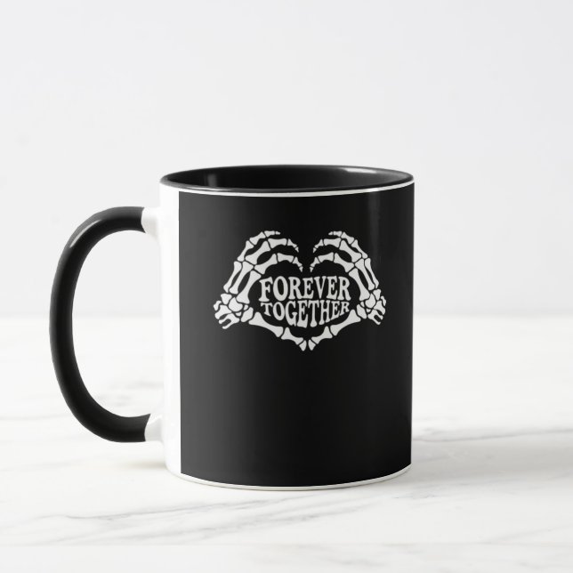 Mug Ensemble Un Coeur Fait De Squelette Mains Classiqu (Gauche)