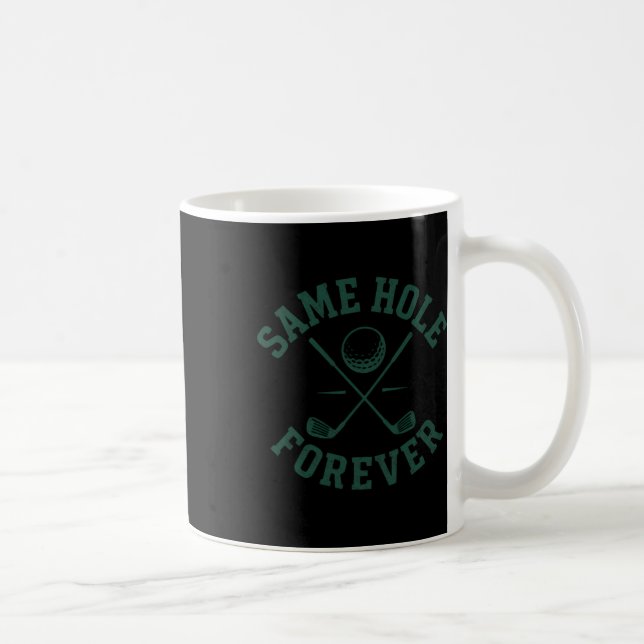 Mug Enterrement de vie de garçon drôle Marié Même Trou (Droite)