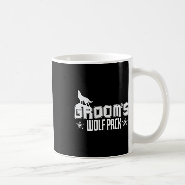 Mug Enterrement de vie de garçon du marié Wolfpack Men (Droite)