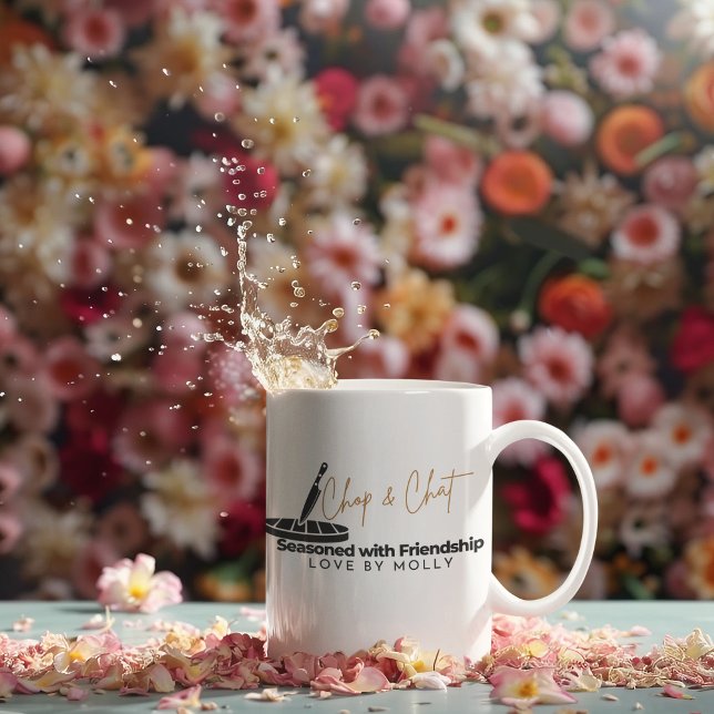 Mug enterrement de vie de jeune fille Chop and Chat (Créateur téléchargé)
