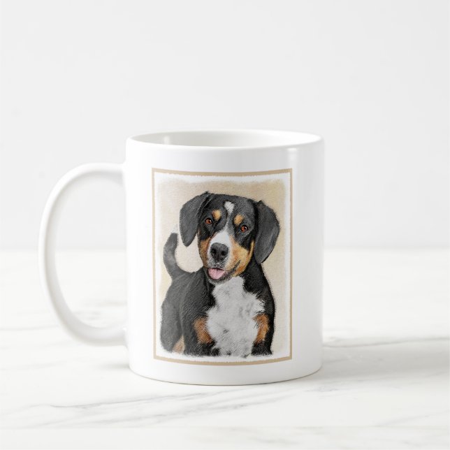 Mug Entlebucher Mountain Dog Peinture - Art original (Gauche)
