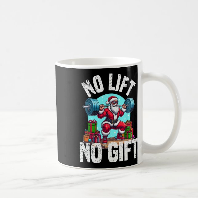 Mug Entraînement amusant Lifting Noël Père Noël Squat  (Droite)