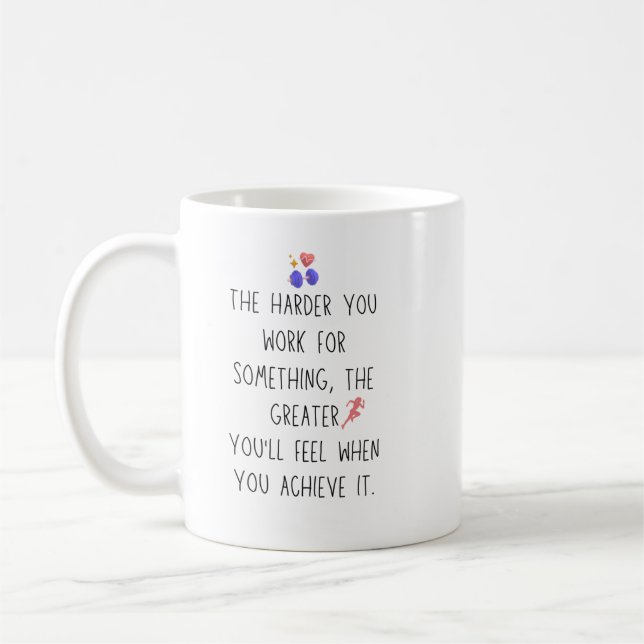 Mug Entraînement amusant plus dur des larmes accomplis (Gauche)