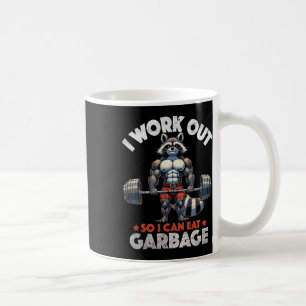 Mug Entraînement de gym amusant Raccoon musclé entraîn