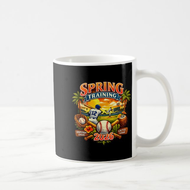 Mug Entraînement de printemps 2026 Baseball Design Vin (Droite)
