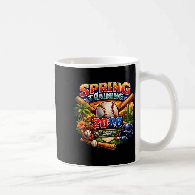 Mug Entraînement de printemps 2026 Baseball Fan Design (Droite)