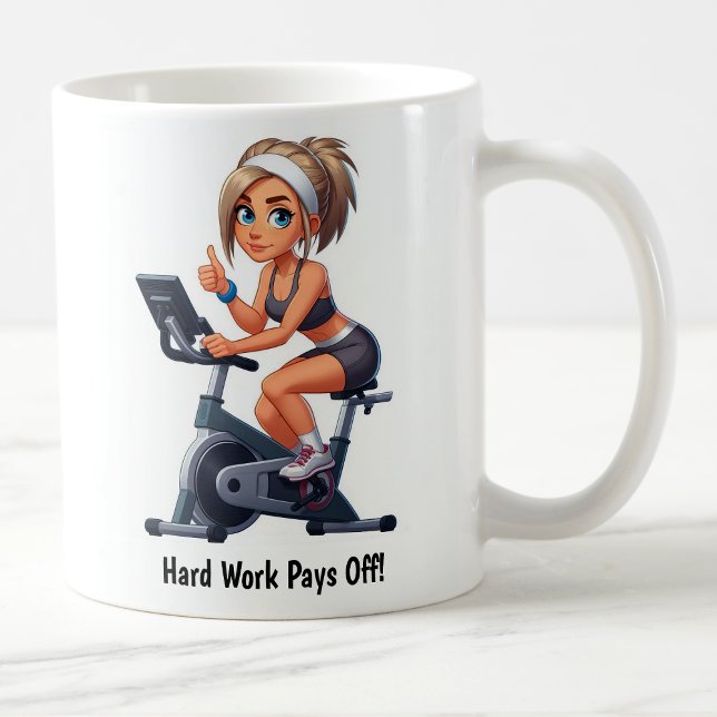 Mug Entraînement personnalisable sur vélo d'exercice (Créateur téléchargé)