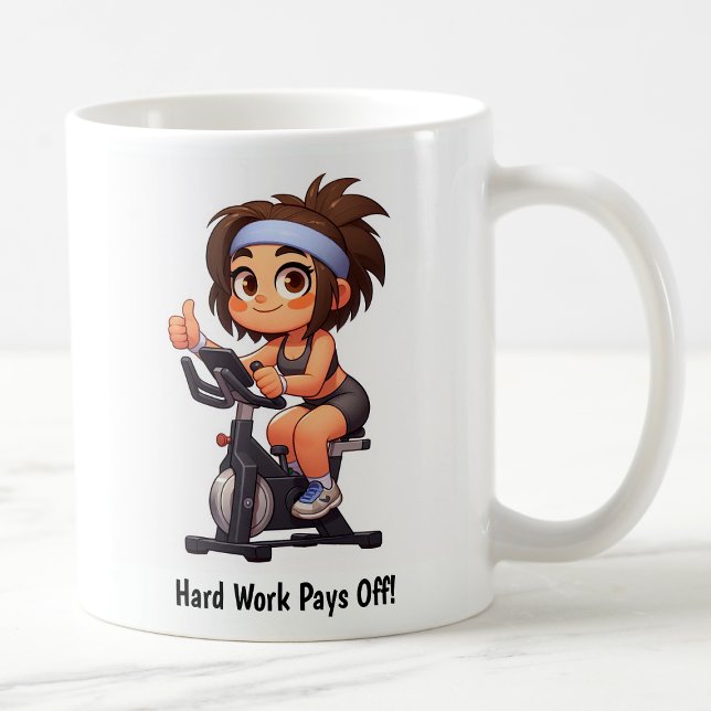 Mug Entraînement personnalisable sur vélo d'exercice (Créateur téléchargé)