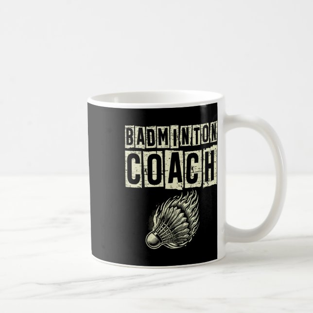 Mug Entraîneur de badminton raquette de volant  (Droite)