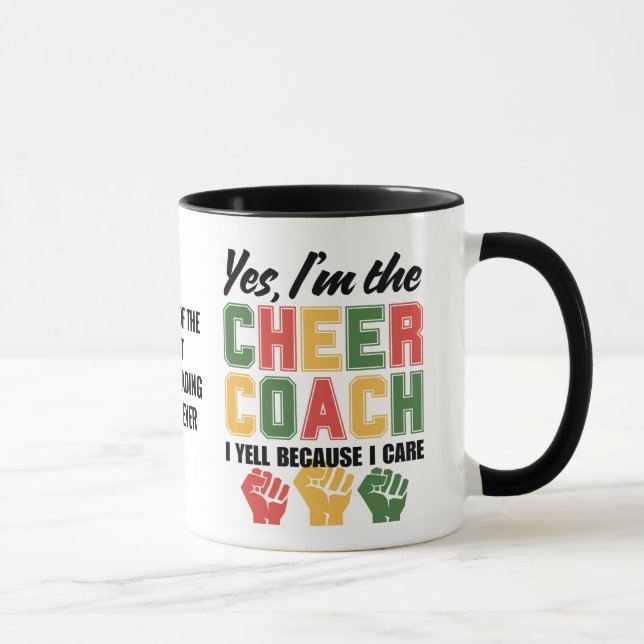 Mug ENTRAÎNEUR DE CHEER I Crie Parce Que Je Me Soucie  (Droite)