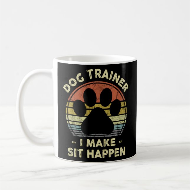 Mug Entraîneur De Chien Je Fais Asseoir Un Jeu Pour Un (Gauche)