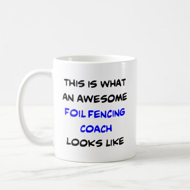 Mug entraîneur de clôture de feuille, génial (Gauche)