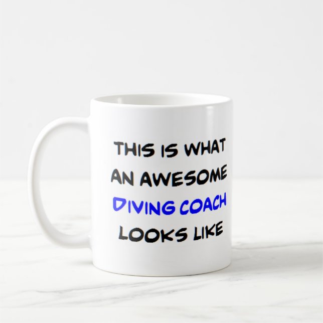 Mug entraîneur de plongée, génial (Gauche)