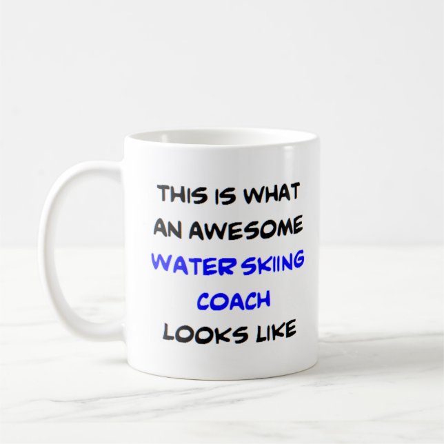 Mug entraîneur de ski nautique, génial (Gauche)