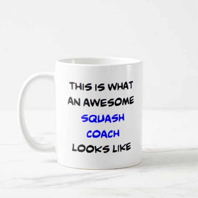 Mug entraîneur de squash, génial (Gauche)