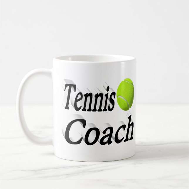 Mug Entraîneur de tennis demi-texte (Gauche)
