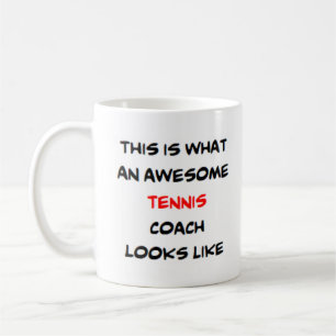 Mug entraîneur de tennis, génial