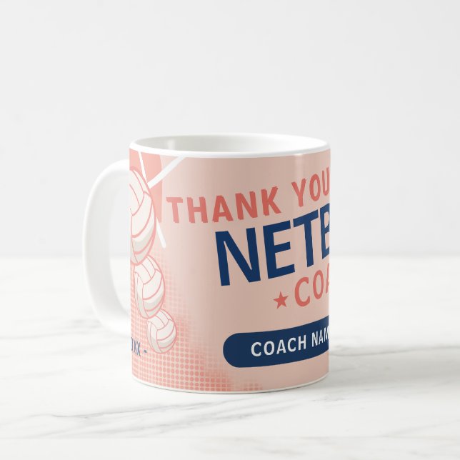 Mug Entraîneur d'une équipe de netball moderne (Devant gauche)