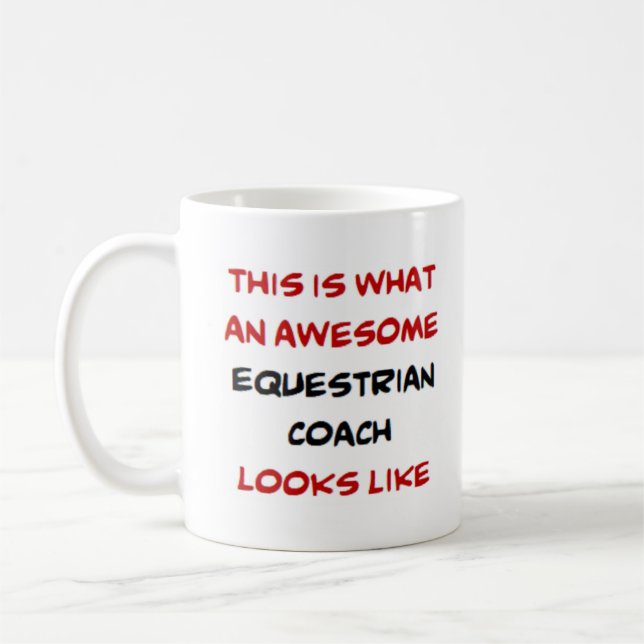 Mug entraîneur équestre, génial (Gauche)