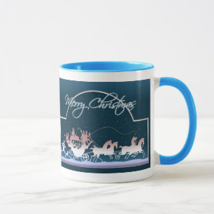 Mug ENTRAÎNEUR et CHEVAUX de JOYEUX NOËL par SHARON