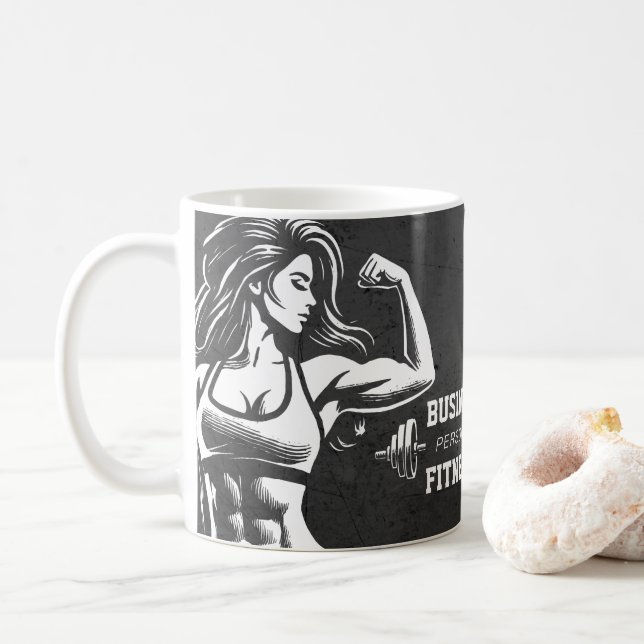 Mug Entraîneur Personnel Fitness Bodybuilding Gym Dumb (Avec donut)